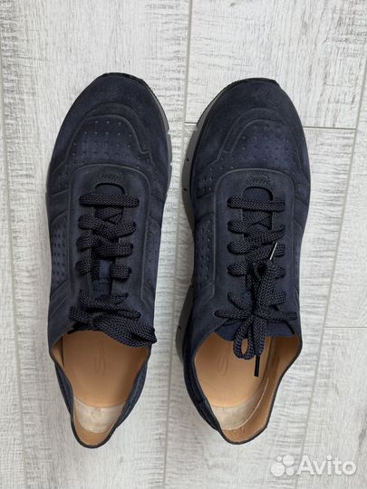 Кеды мужские santoni синяя замша