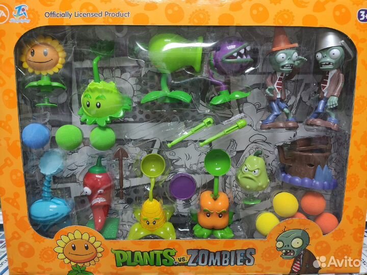 Набор Зомби против Растений 12 героев + шары
