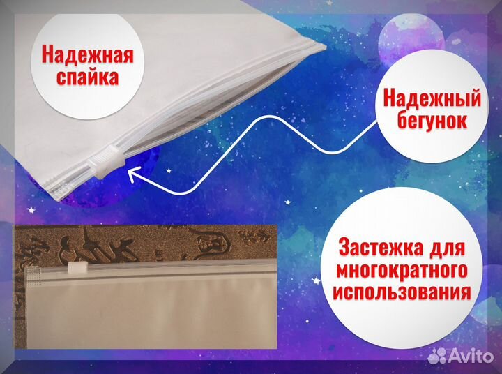 Пакеты zip lock с бегунком 140 мкм с нанесением лого 20х30