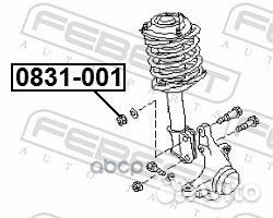 Гайка поворотного кулака subaru legasy B10-B14