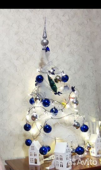 Белая искусственная ёлка 90 см
