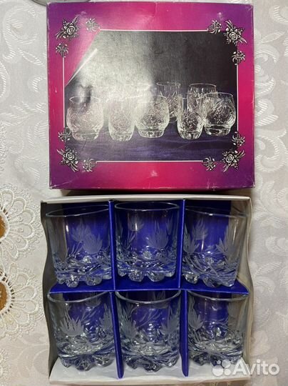 Рюмка бокал фужер стакан стопка хрустальные набор