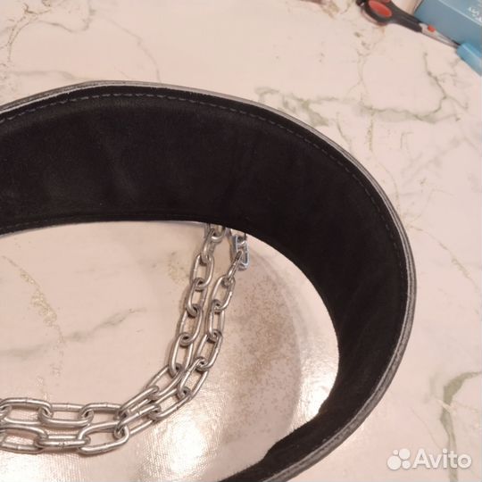Атлетический пояс лямка с цепью для отягощений