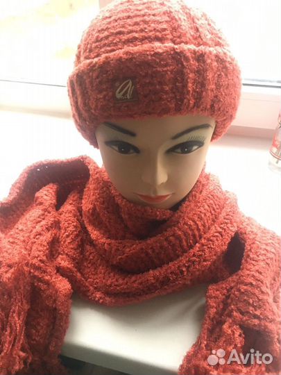 Комплект шапочка+ооочень длинный шарф