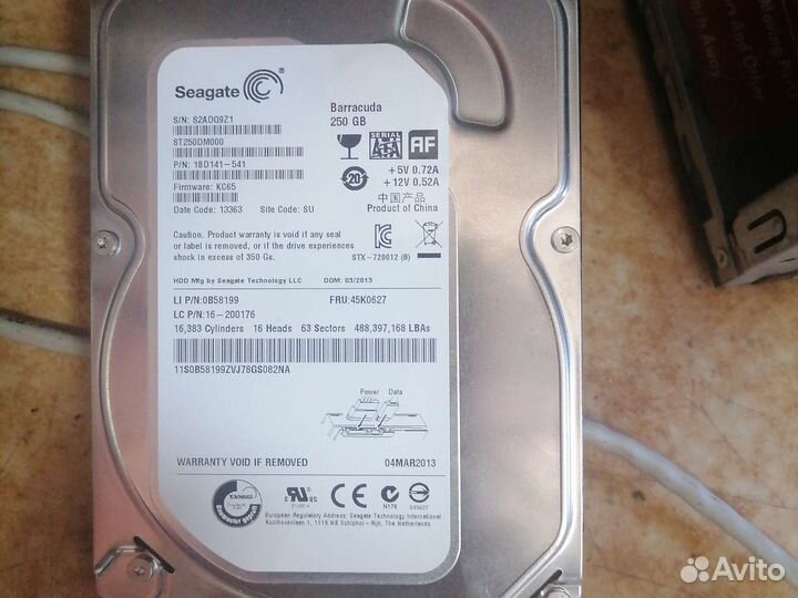 Жёсткий диск HDD 250 Gb SATA
