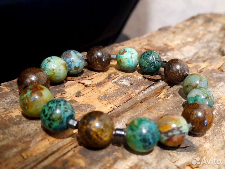 Хризоколла Бронзит Камень Браслет