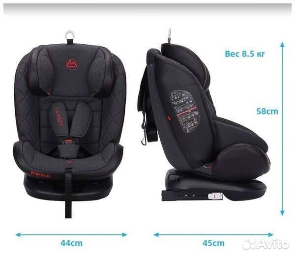 Детское автокресло 0-36 кг с изофиксом