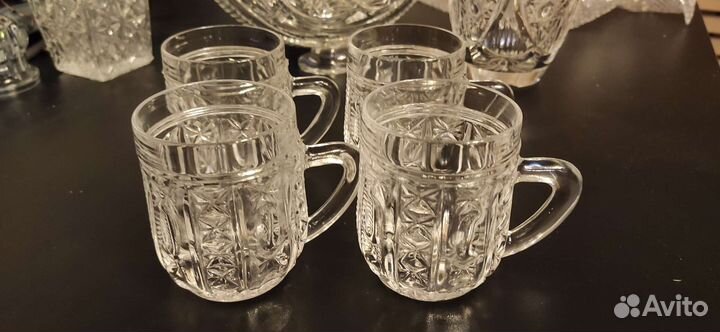 Хрусталь СССР кружки, вазочки, стаканы