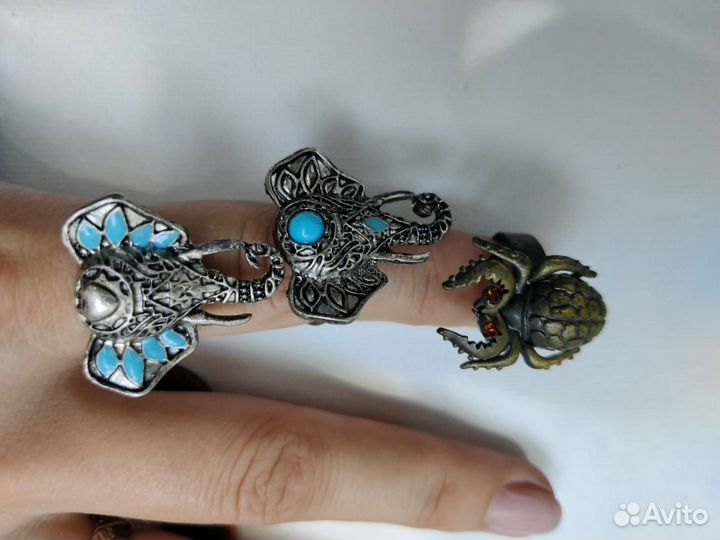 Набор, Серьги кольца бижутерия