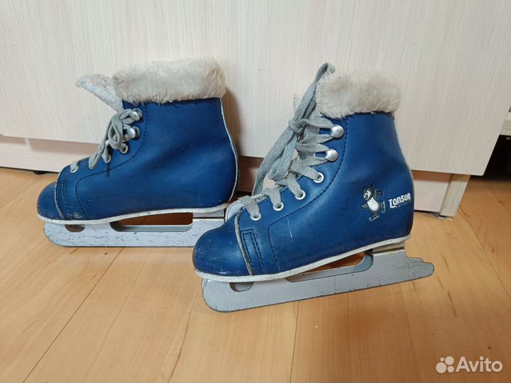 Коньки детские, с двумя лезвиями