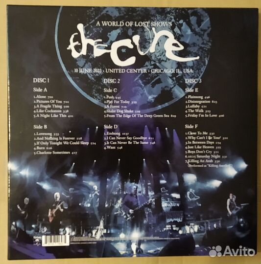 The Cure A world OF lost shows 3LP blue vinyl box