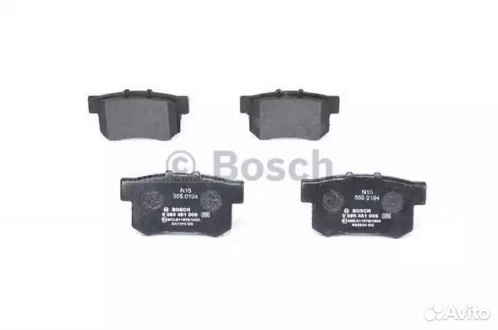 Bosch 0 986 461 006 Колодки тормозные дисковые зад