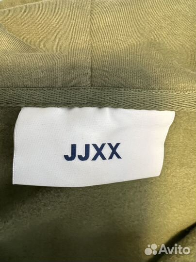 Худи на замке укороченная хаки jjxx