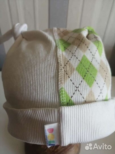 Шапочка х\б на 1,5 - 2 годика