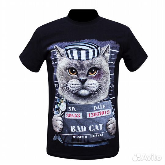 Футболка светящиеся в темноте Кот