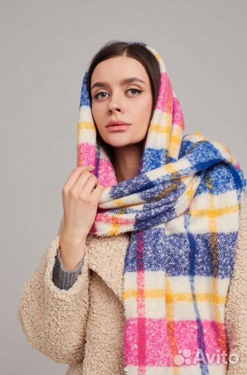 Палантин шарф женский теплый платок