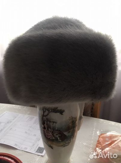 Шапка из голубой норки