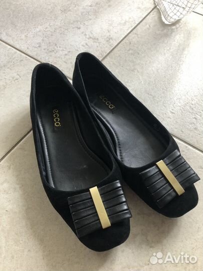 Туфли балетки Ecco натуральная замша р.36