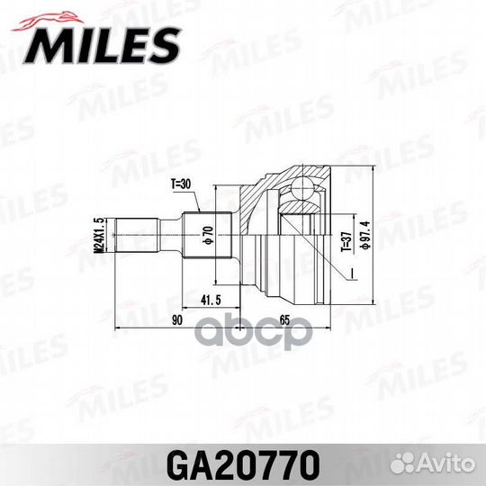 ШРУС наружный mercedes benz W164 GA20770 GA20770