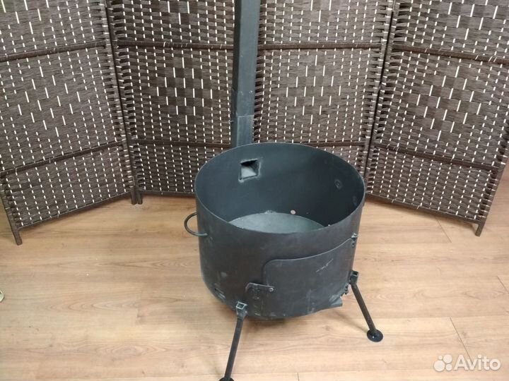 Очаг для казана с дымоходом
