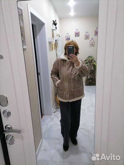 Дубленка авиатор женская