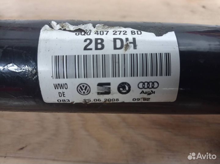 Полуось правая Skoda Fabia 2 (5J) 5J 2009