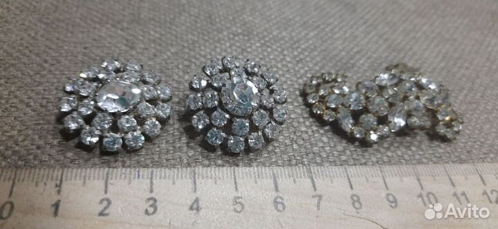 Брошь и клипсы винтаж