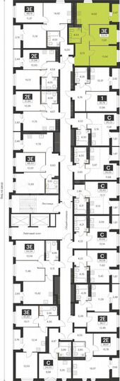 2-к. квартира, 53,3 м², 15/15 эт.