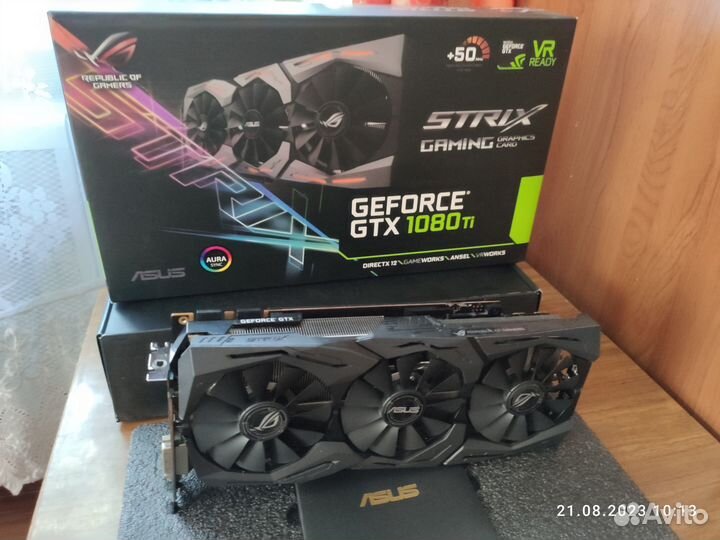 Видеокарта Asus GeForce GTX 1080ti 11gb Rog Strix