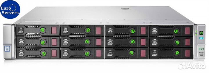 HP DL380 Gen9 12LFF (2xXeon E5-2667v3, 64Gb)