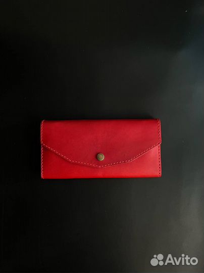 Женский кожаный кошелек ручная работа