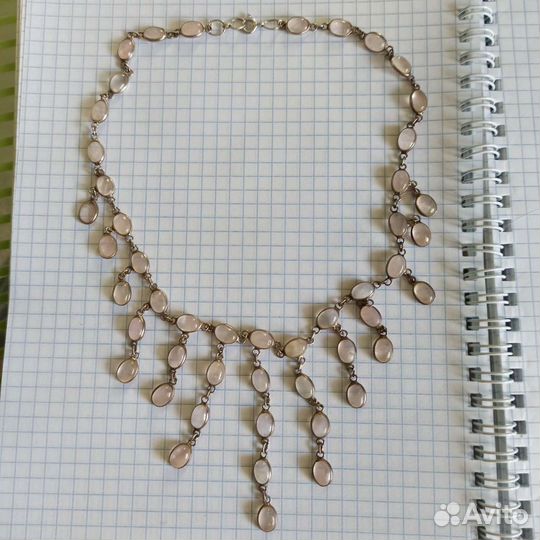 Серебряные колье, серьги, кольцо 925 пр, винтаж