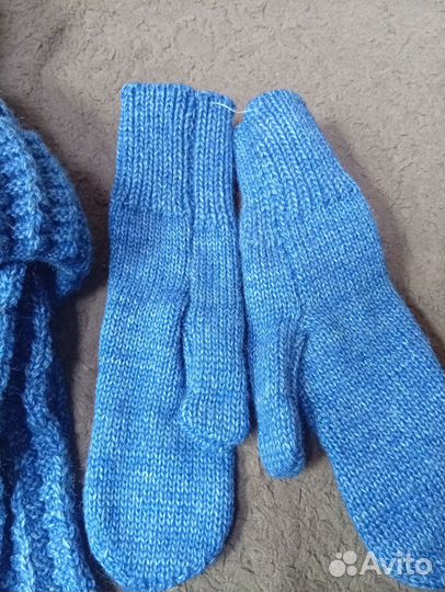 Шапка варежки шарф