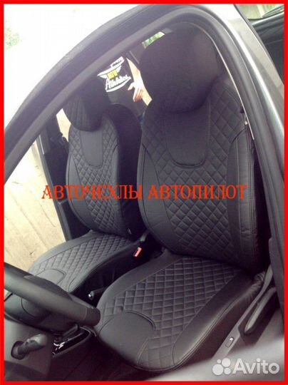 Чехлы Автопилот Renault Kaptur из экокожи чёрные