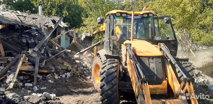 Расчистка участка Демонтаж Слом домов Вывоз мусора