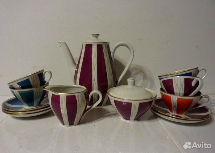 Кофейный сервиз Ильменау Германия 30-е г. редкий