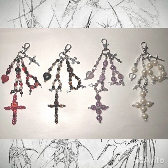 Брелок/обвес на сумку готический Y2K