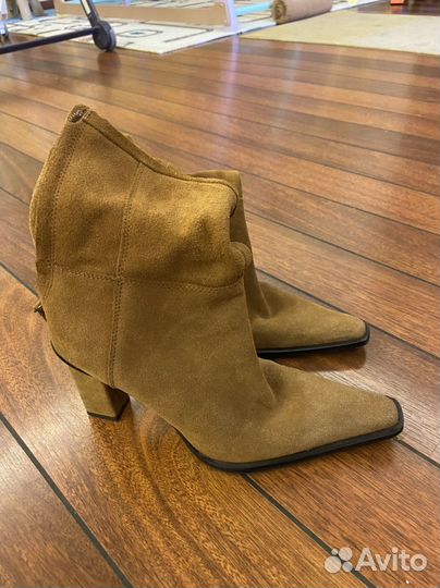 Ботильоны zara 36 замшевые