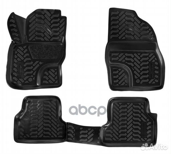 Ковры для Ford Focus II (05-11), 4 шт., выс. борт