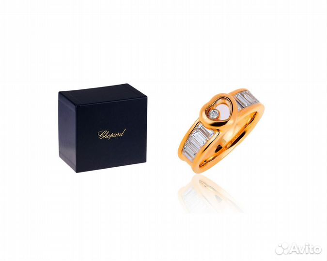 Золотое кольцо с бриллиантами 1.43ct Chopard