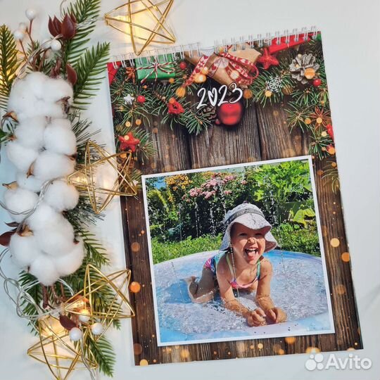Новогодний Перекидной календарь на пружине