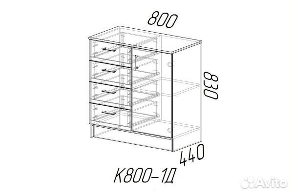 Комод К800-1Д SL