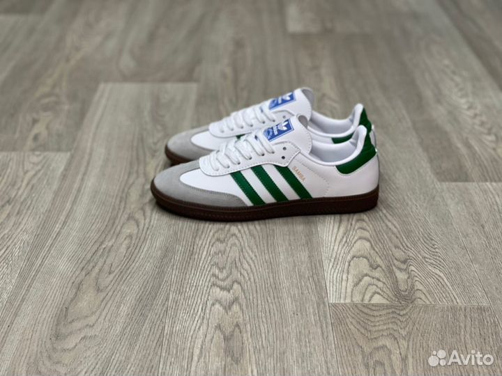 Кроссовки Adidas Samba White Green (36-45)