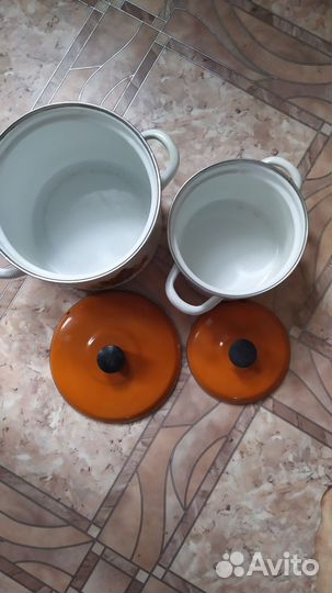 Кастрюля эмалированная СССР новая