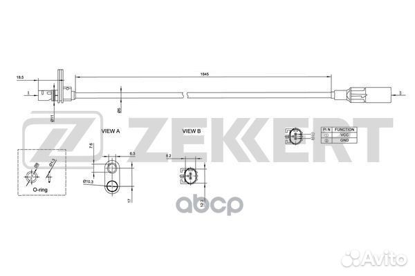 Датчик ABS задн. лев. VW Crafter 30-35 06- 30