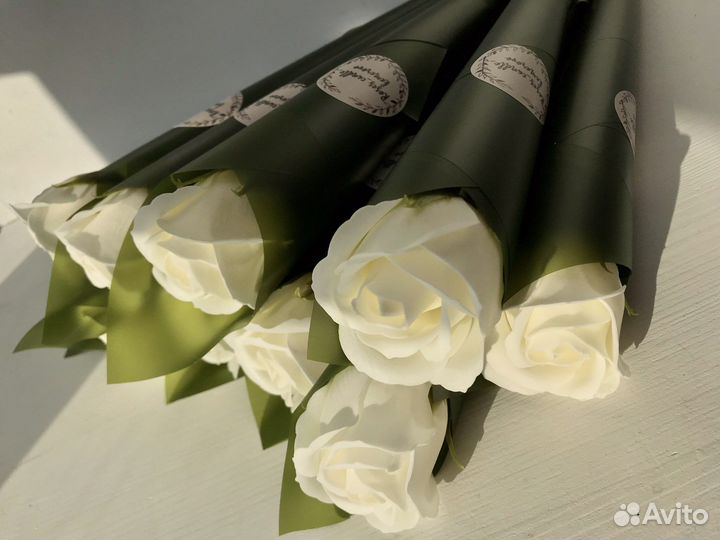 Мыльные розы по штучно