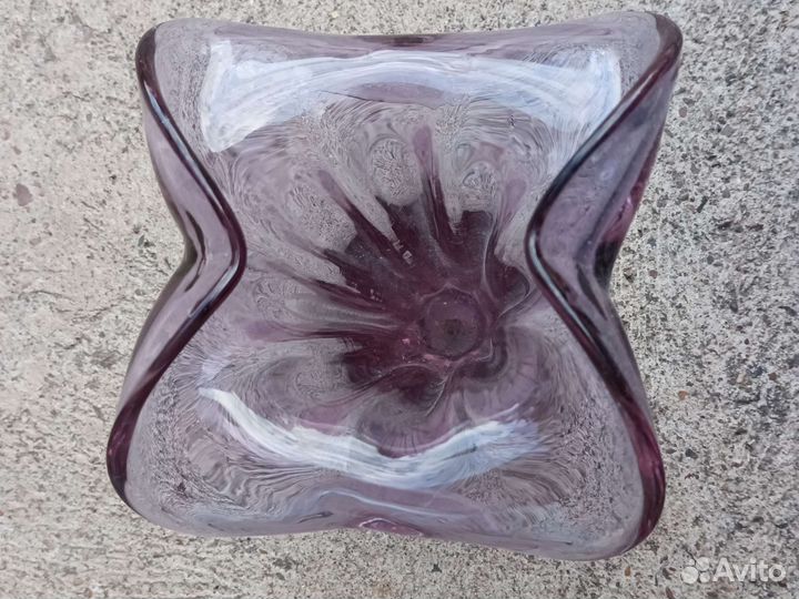 Ваза для цветов цветное стекло СССР