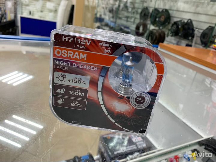 Лампа osram H7 night breaker laser 55W