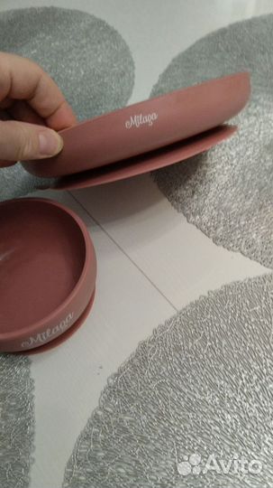 Детская силиконовая посуда набор для кормления