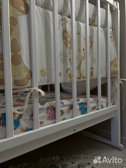 Детская кроватка новая с матрасом